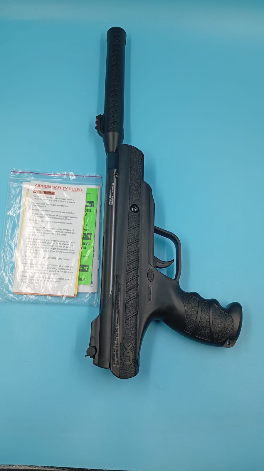 Pistola deportiva Umarex Trevox, gas piston, cal. .177, 1 tiro pellet.