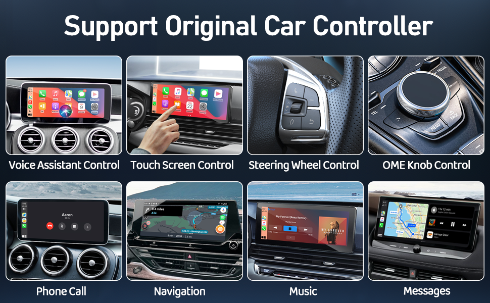 Adaptador Carplay inalámbrico, para modelos de auto 2016 a 2025.