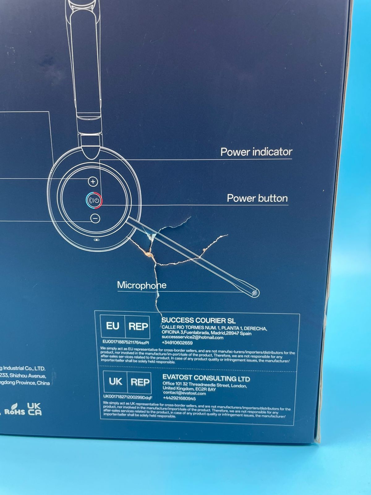 Auriculares inalámbricos con micrófono para trabajo.