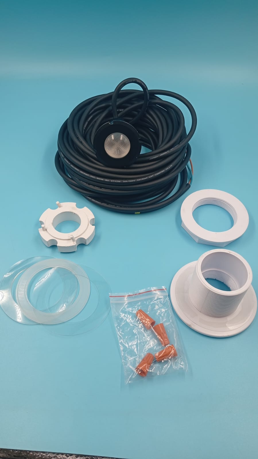 Luz LED de 1.5 pulgadas, para piscina, RGB, sin bordes.(USADA).