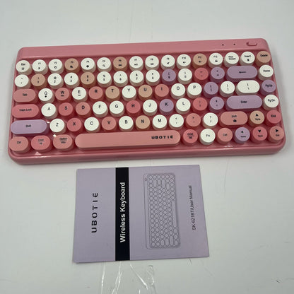 Teclado portátil Ubotie Bluetooth colorido inalámbrico