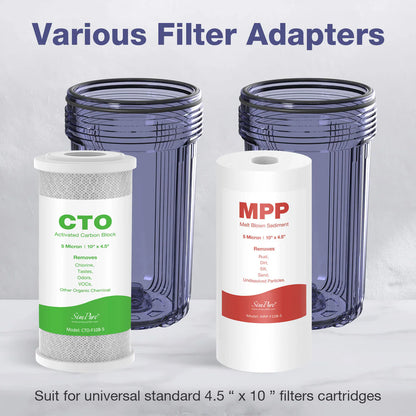 Sistema de filtración de agua para toda la casa SimPure DB10C-2 de 5 micrones,