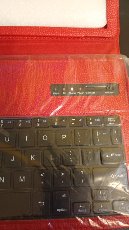 Funda/teclado para Samsung Galaxy Tab A10, T510/T515, piel plegable.