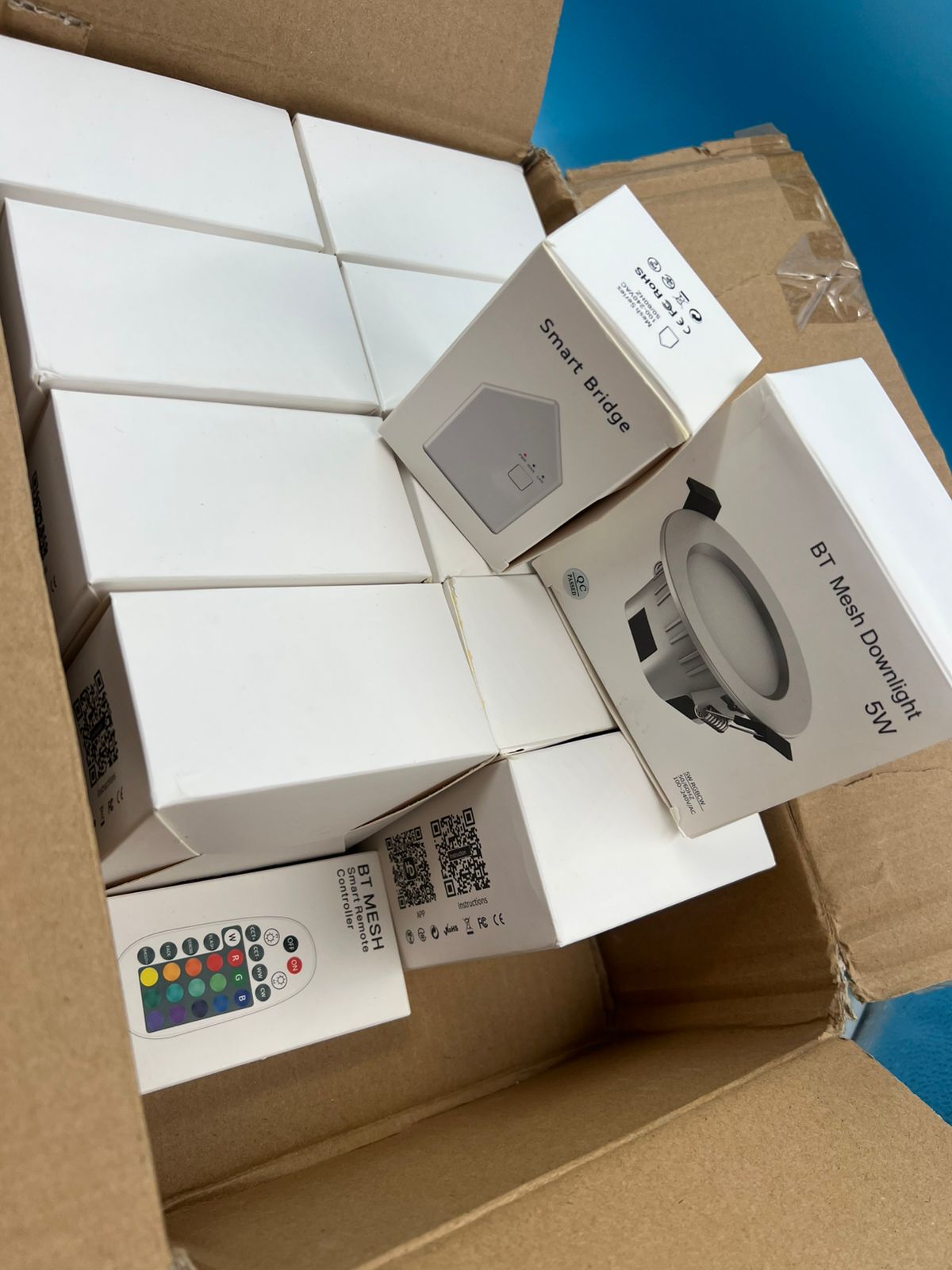 Kit 10 Luces Empotrable Led Smart, 4 Pulgadas, 5w, Control (USADO)