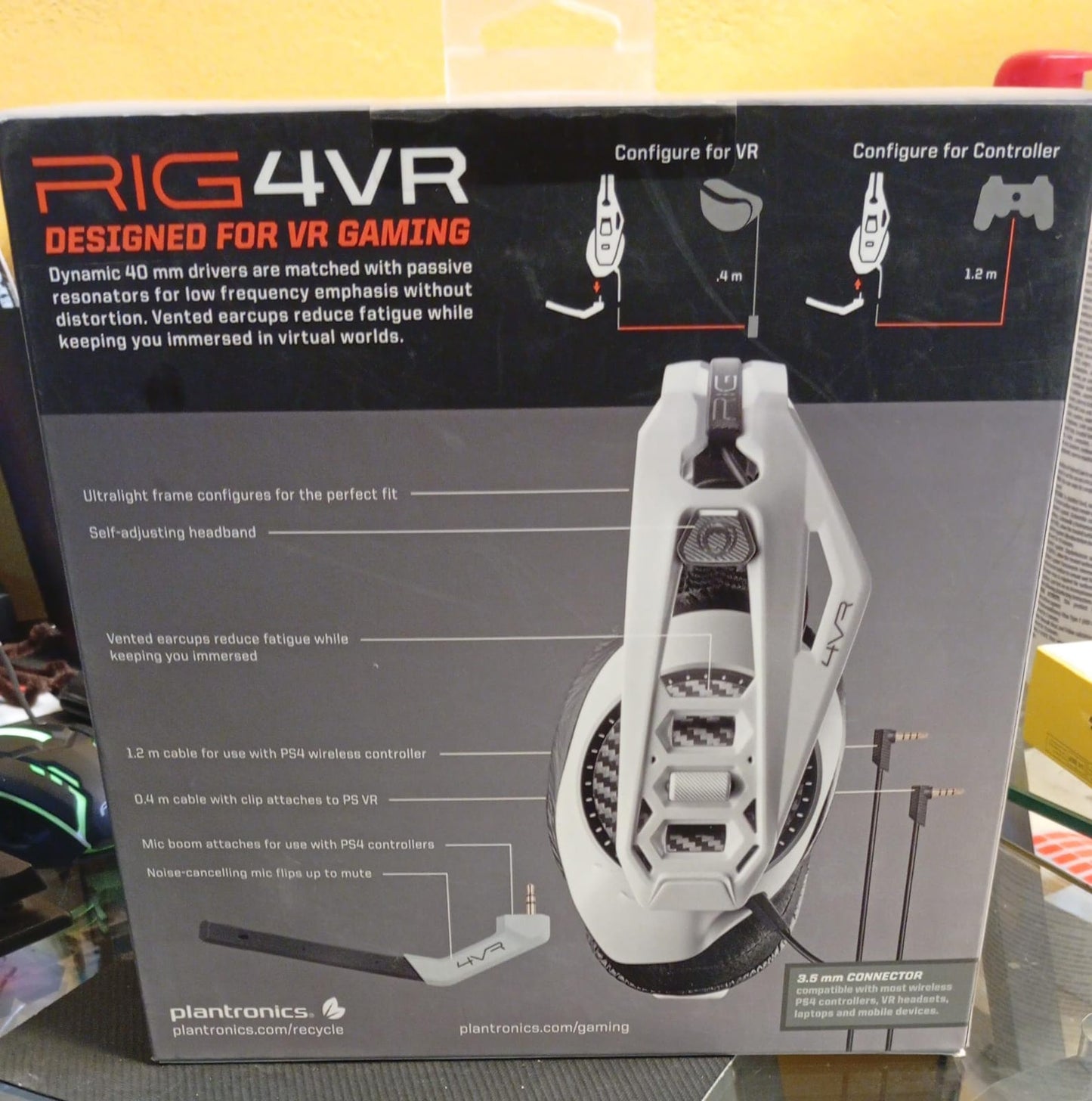 Auriculares con micrófono, Plantronics RIG 4VR Biauricular Diadema.