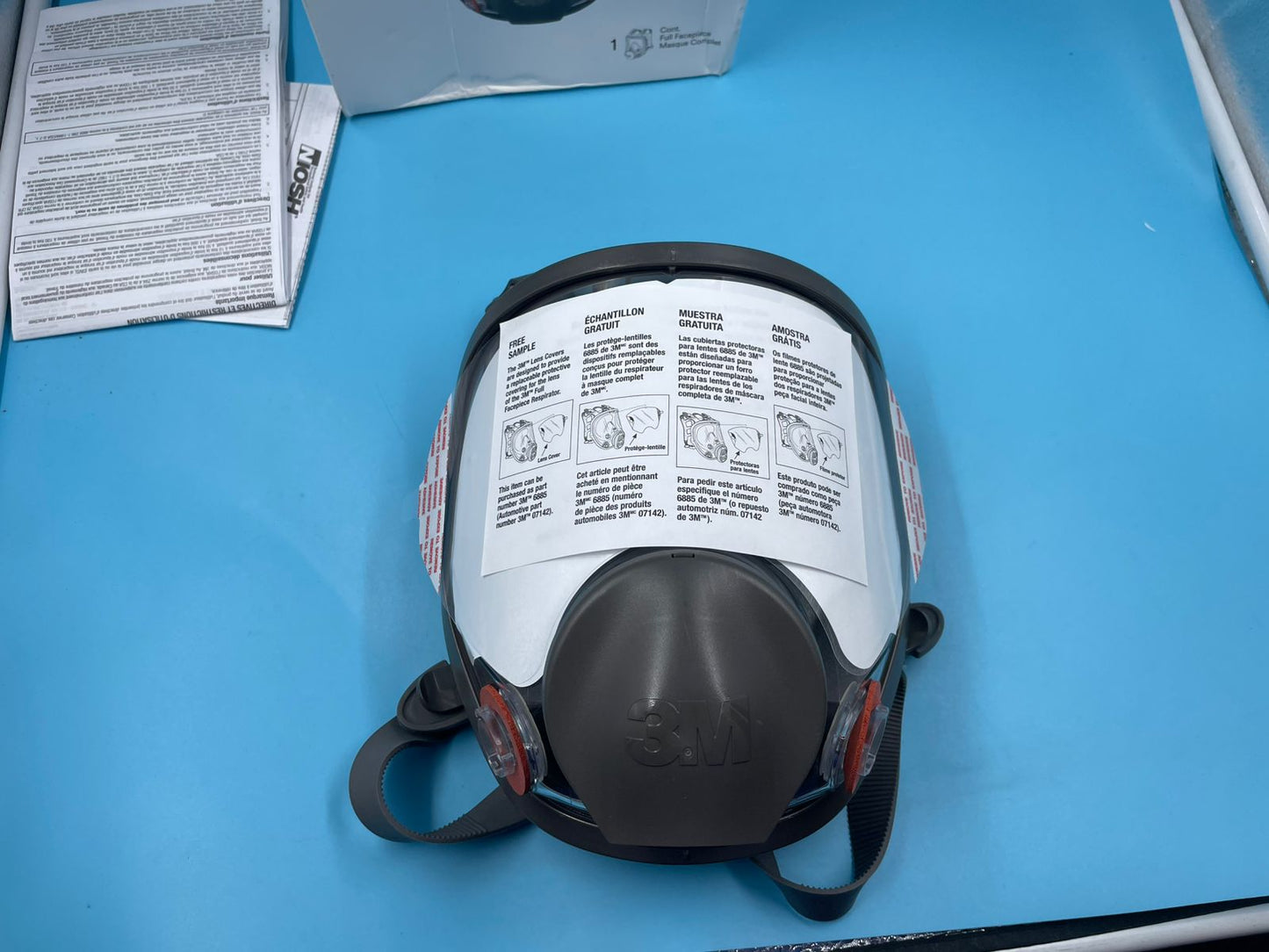 Máscara de respirador reutilizable protección profesional pintura mediano 6800.