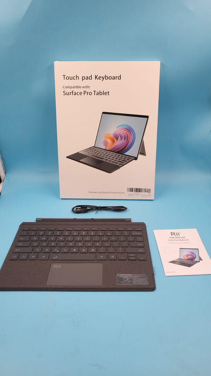 Teclado Bluetooth Rii para Surface Pro 8/9/X con Touchpad