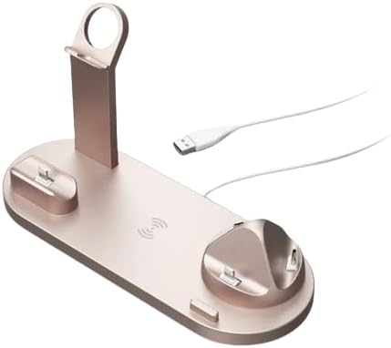 Estación de carga inalámbrica para múltiples dispositivos, Rosegold.