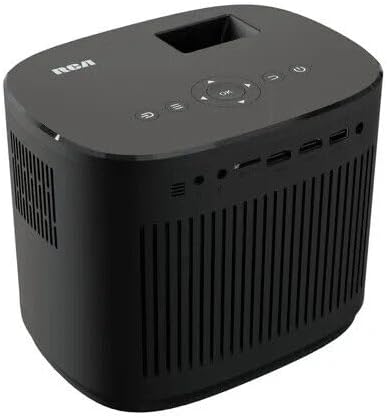 RCA Proyector de cine en casa 720P, 1280 x 720 (720P), tecnología LCD de 4"