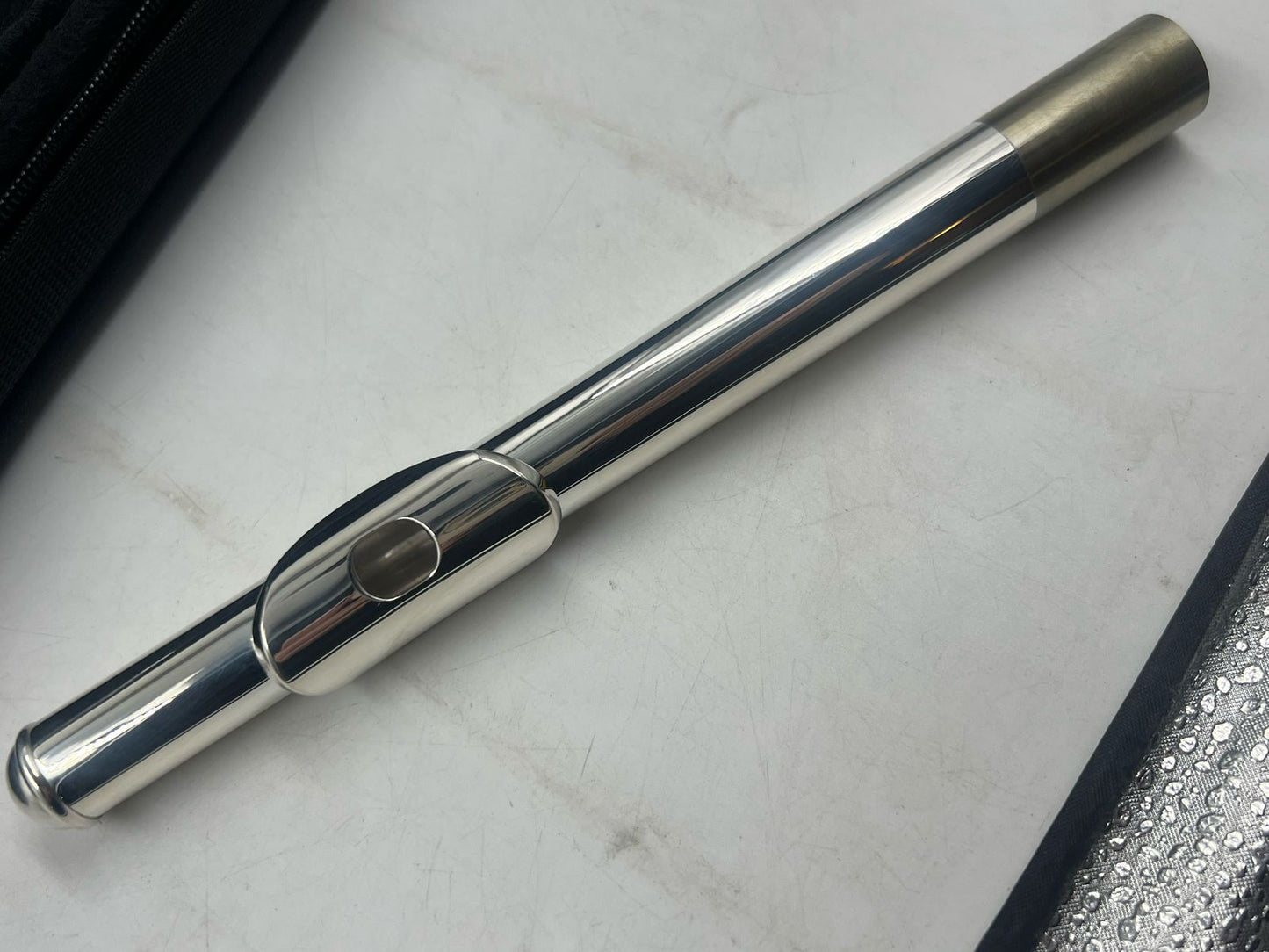 Flauta de Cobre Blanco Plateada con caja (USADO)