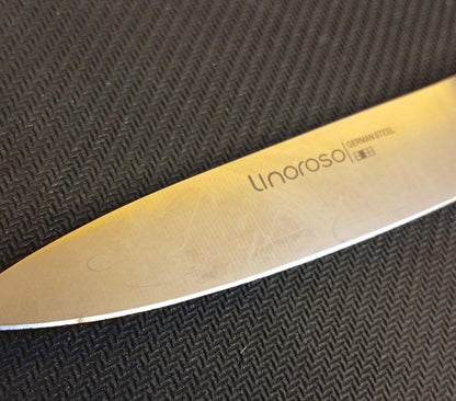 Linoroso, cuchillo de cocina de 3.5", acero al carbono aleman.(USADO)