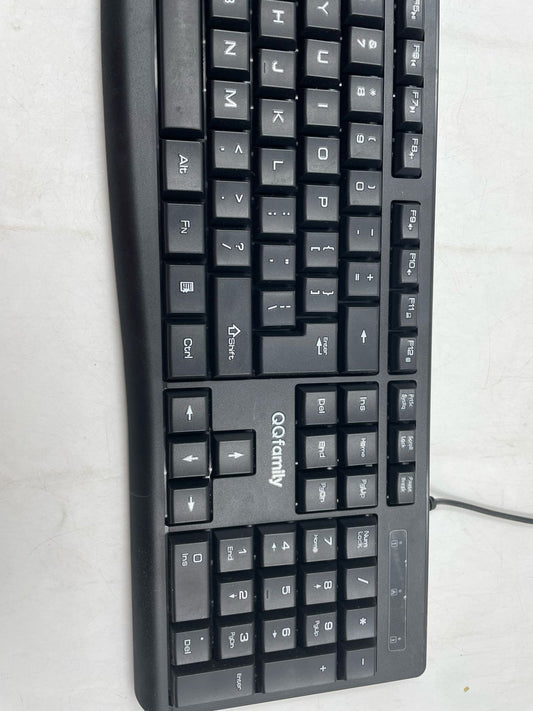 Teclado con cable USB QQfamily QT500- WIRED KEYBOARD.