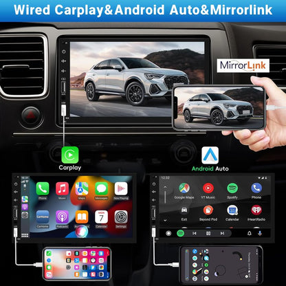 Estéreo para auto doble DIN compatible Apple Carplay/Android Auto