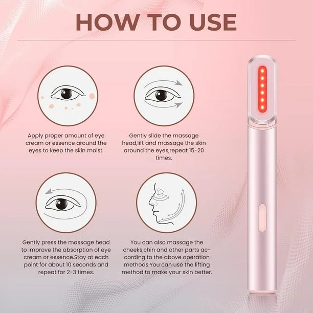 Varita de fototerapia,  terapia de luz para rostro y cuello, Masajeador.