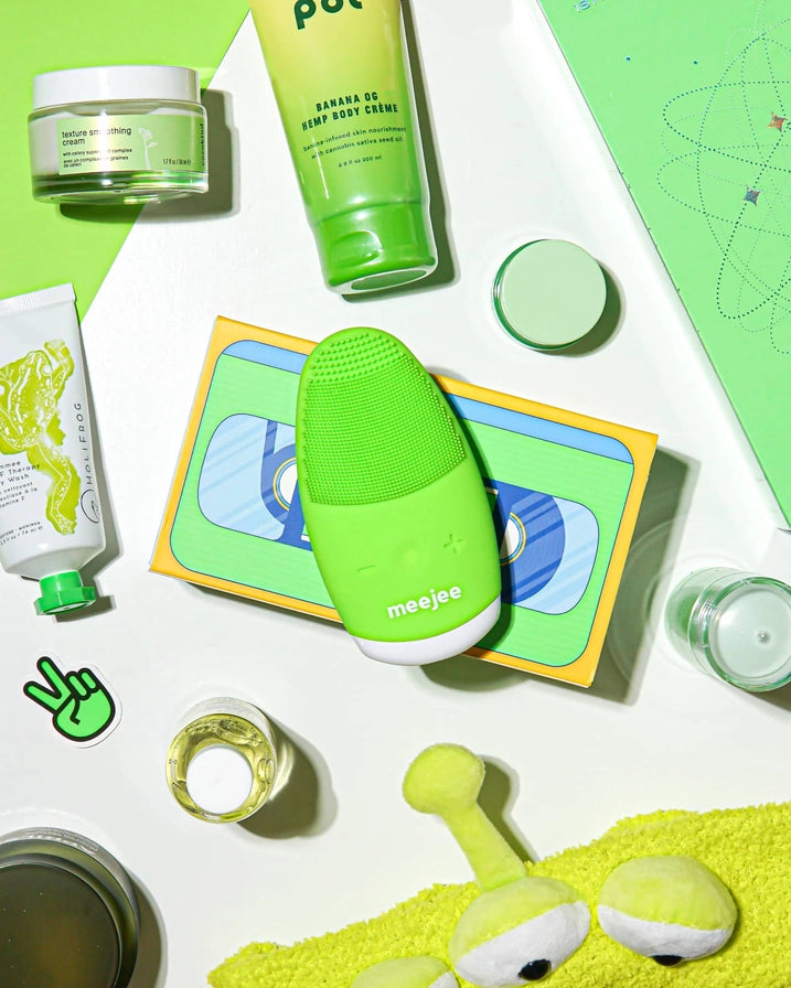 Masajeador De Limpieza Facial Ultrasonico Meejee Neon.