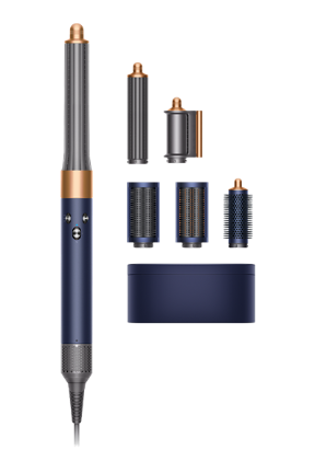 Secador de pelo Dyson Airwrap reacondicionado, color azul y cobre