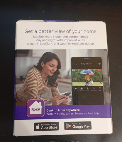 Cámara de batería para seguridad en el hogar, Roku SCB11R.