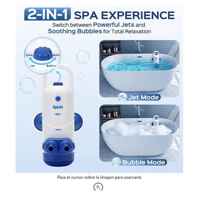 Jet - Spa de burbujas y masaje 2 en 1, para bañera Dowento SJ01A