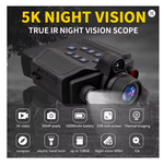 Binoculares 5K, visión nocturna, vídeo HD Z9,  Imagen Térmica Infrarroja.
