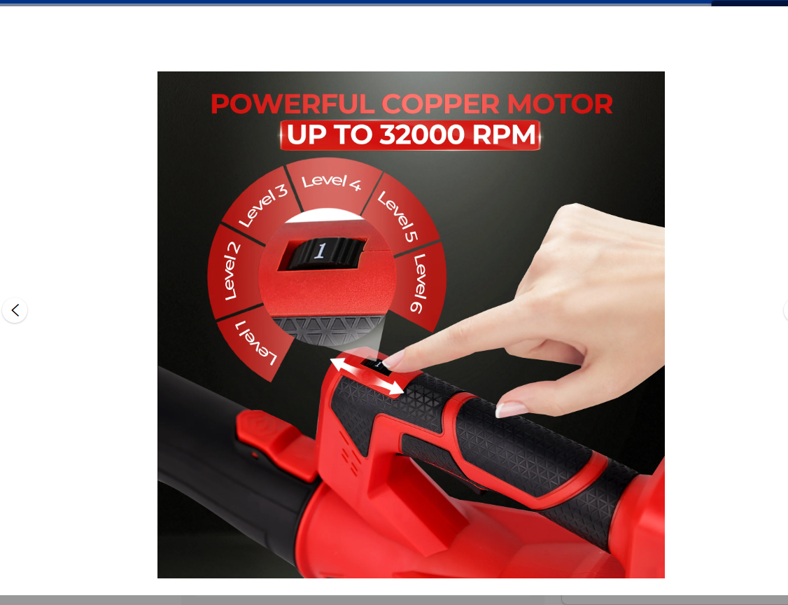 Soplador de hojas eléctrico inalámbrico YAHHU, 480 CFM/160 MPH.