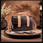Bolso de piel Geniuno Boyatu, Estilo Bandolera con correa ajustable.