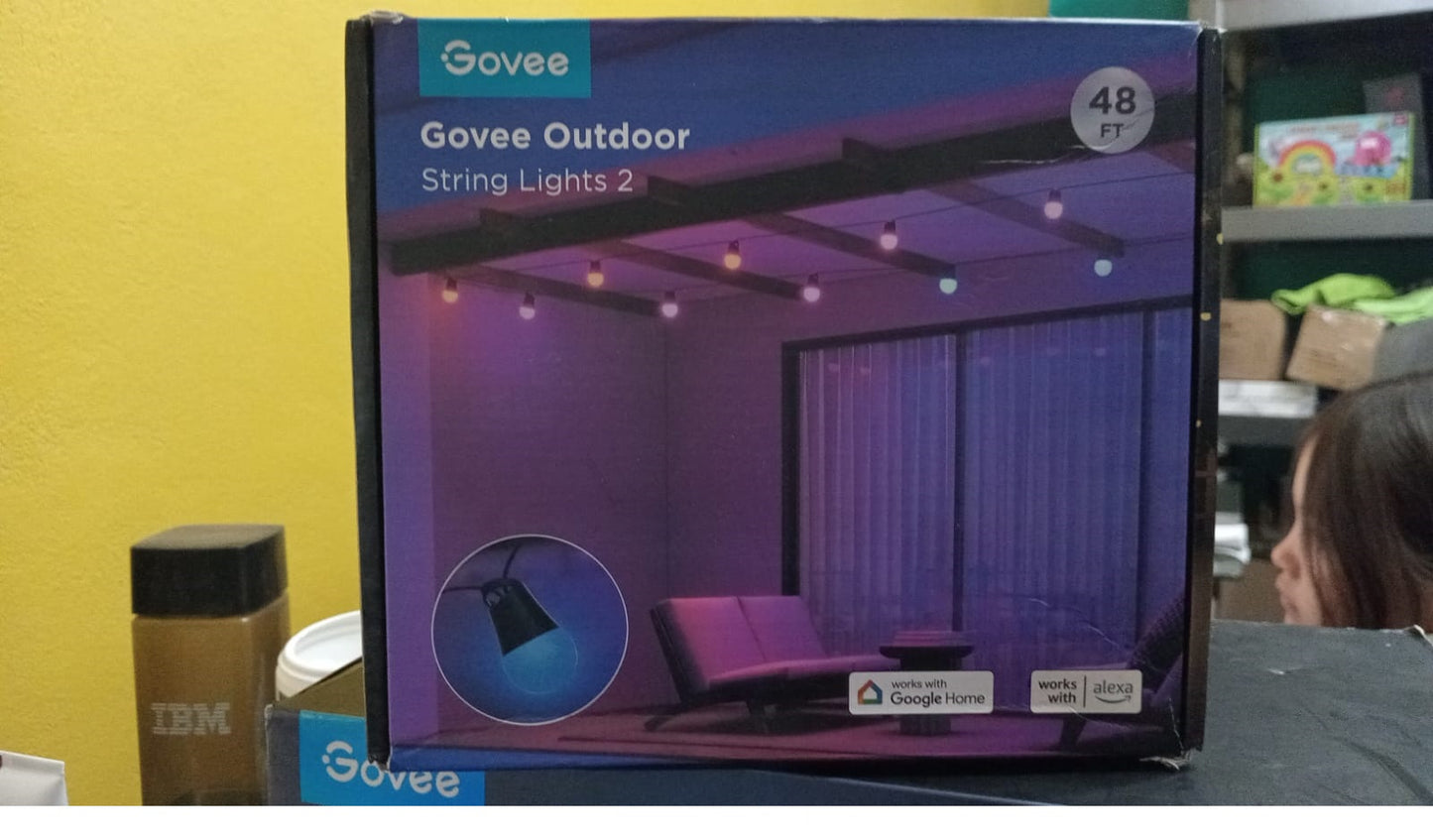 Govee, Tira de luces inteligentes para exteriores 2, 48FT, regulables.