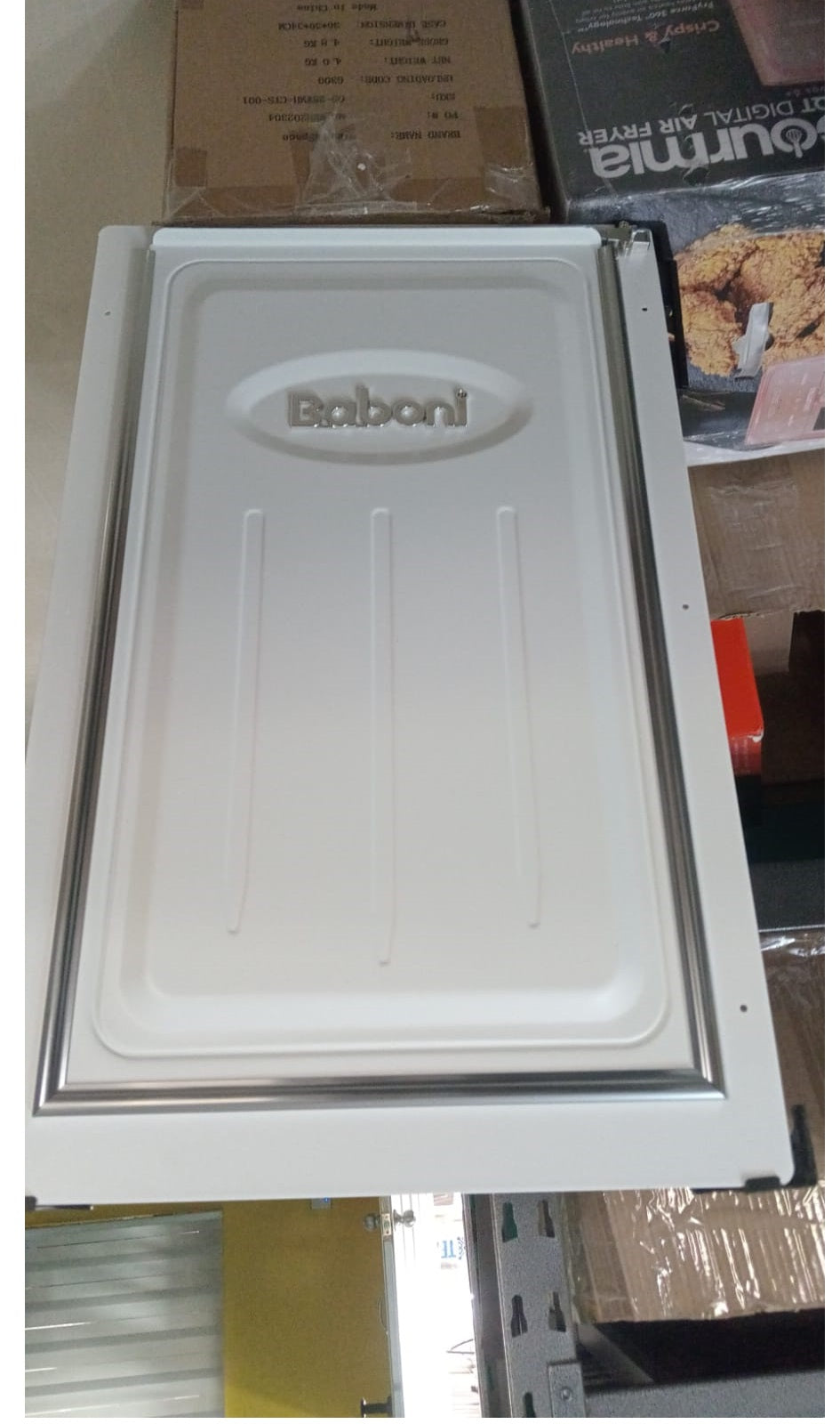 Baboni, Puerta mascotas de 3 solapas pared, marco de acero.XL