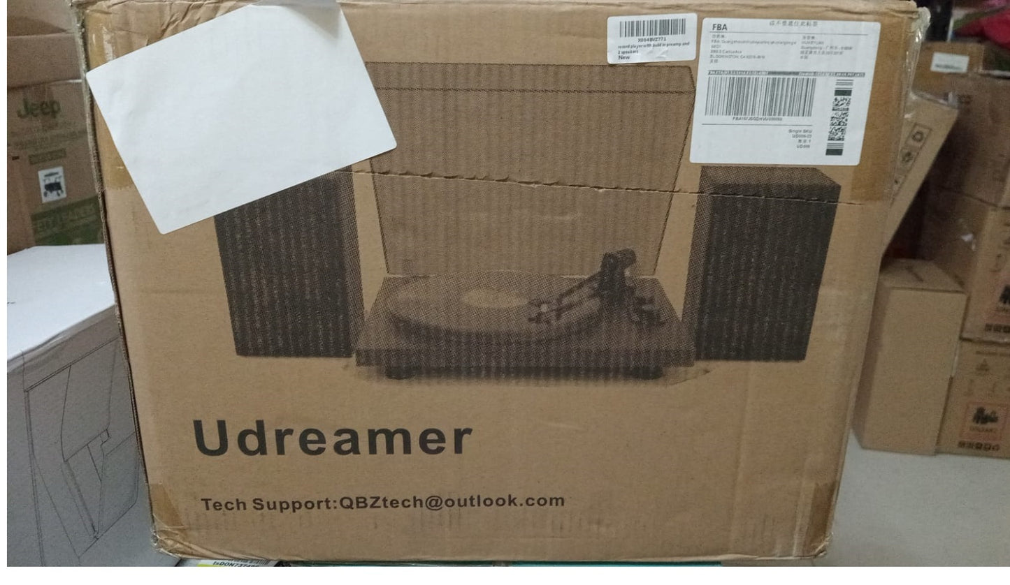 Tocadiscos, Bluetooth, Hi-Fi, Altavoces de estante, Udreamer UD006.