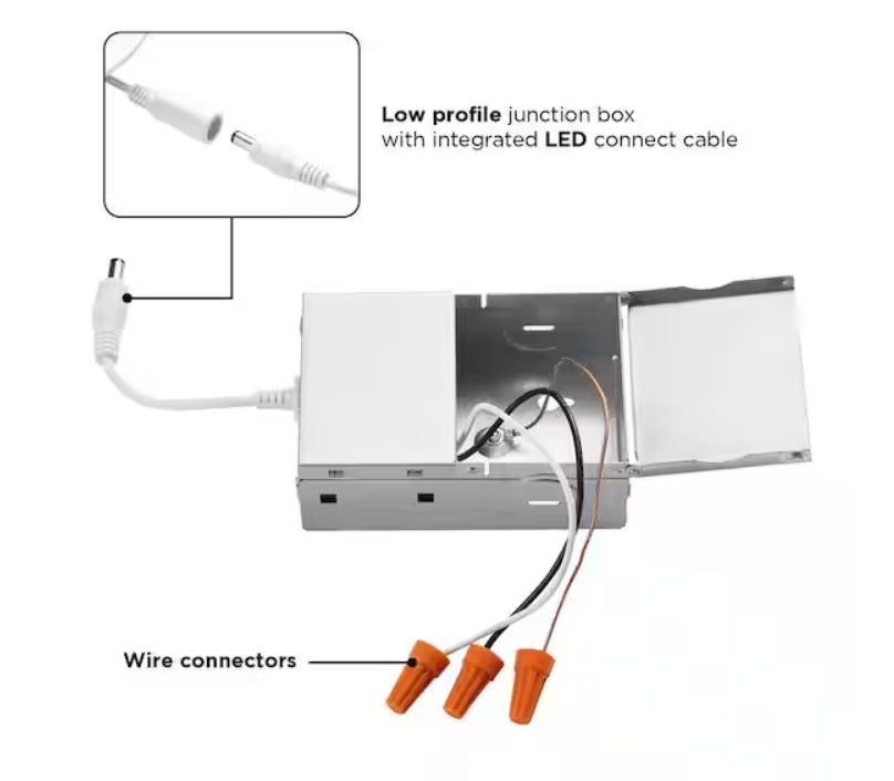 Luces  empotrables 6 pulgadas, LED delgado sin carcasa, blanco (paquete de 10)