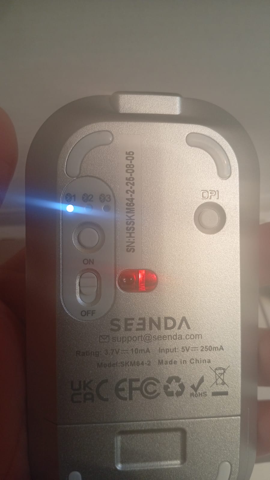 Teclado y mouse Bluetooth, Seenda, recargable, delgado, inalámbrico.