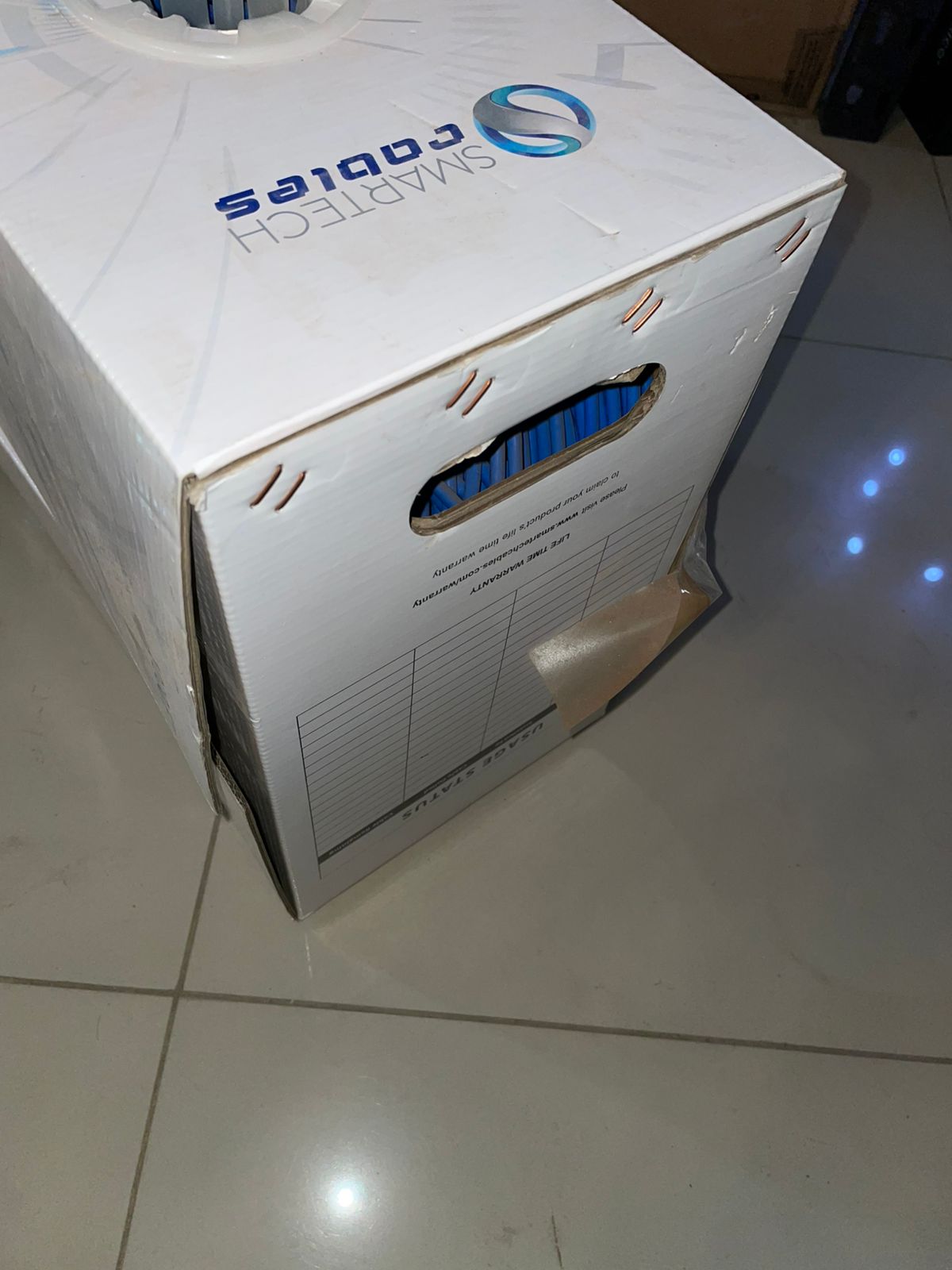 Cable Ethernet a granel CAT6 Plenum (CMP) de 1000 pies.