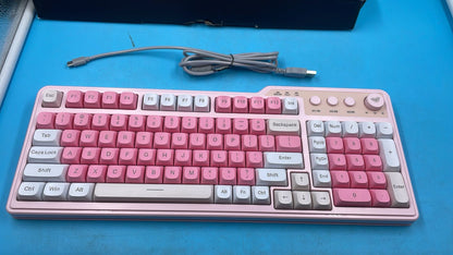 Teclado Inalámbrico Con Botón Multimedia Triple Modo Aula F3099