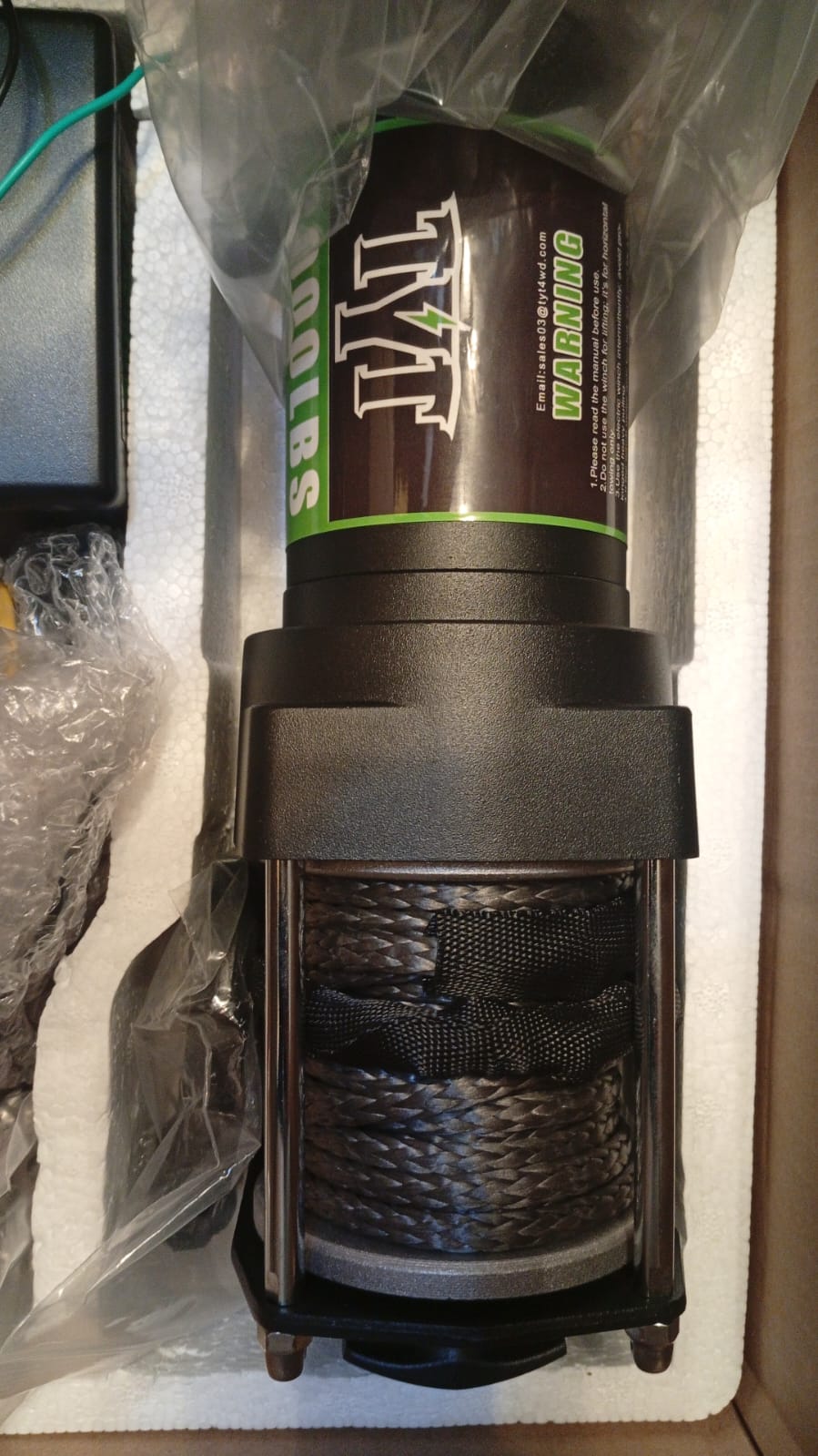 Cabrestante eléctrico ATV de 3000 lbs, control remoto inalámbrico.