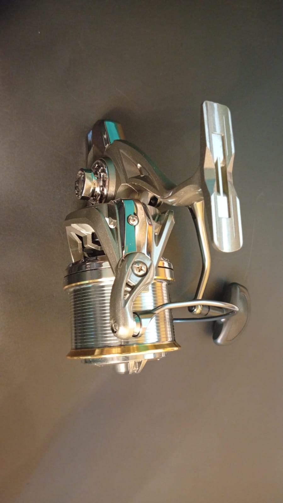 Carrete giratorio para caña de pesca, marco de grafito, 55lbs arrastre.