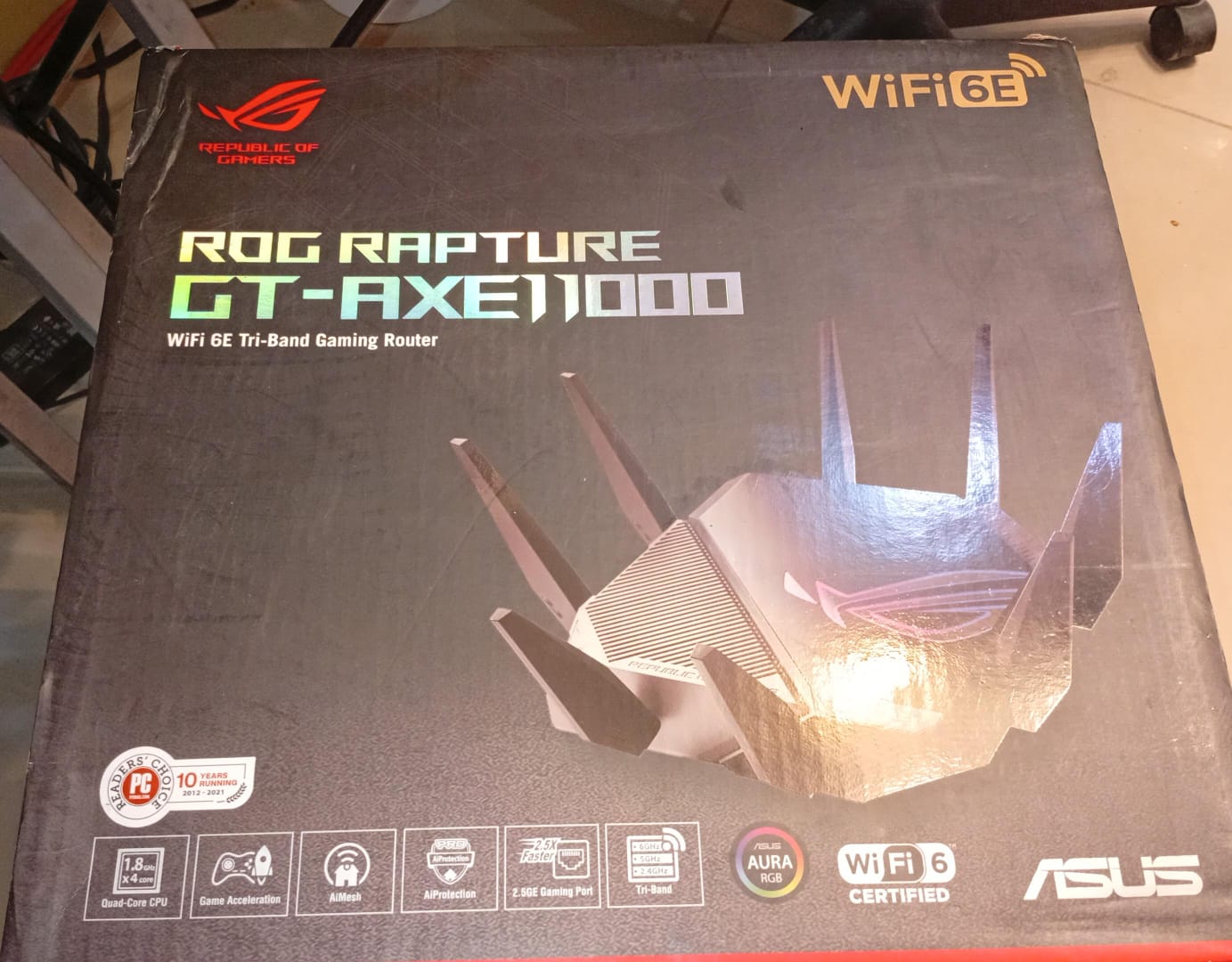 Router para juegos ASUS Rog Rapture GT-AXE11000, WI-FI 6E.