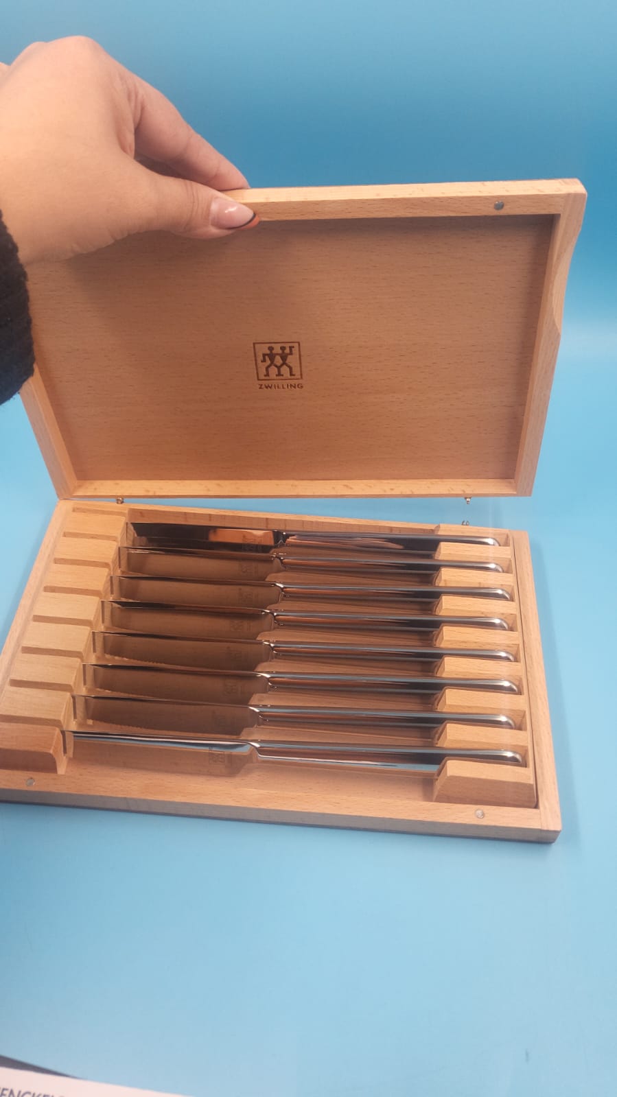 Juego de cuchillos para carne Henckels de acero inoxidable de 8 piezas