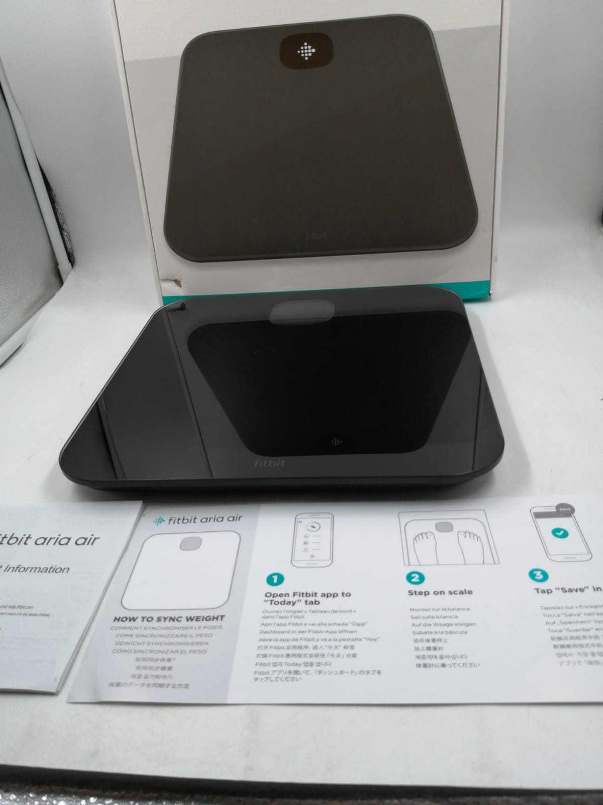 Fitbit Báscula Inteligente Aria Air, Negro