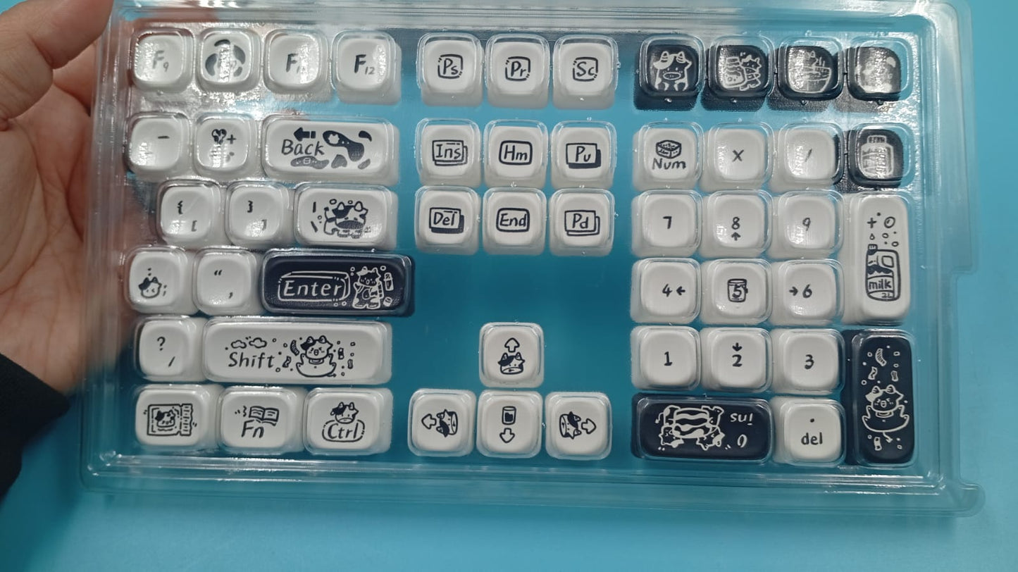 Teclas MOA con sublimación de tinta, PBT 75%, teclado mecánico.