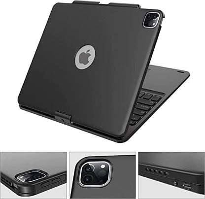 Funda con teclado inalámbrico, giratorio para iPad Pro 12.9" 3rd-6th GEN
