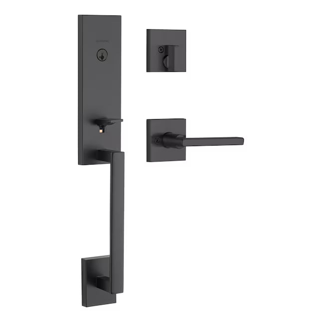 Kwikset Juego Cerradura y Manija Negro Mate Exterior