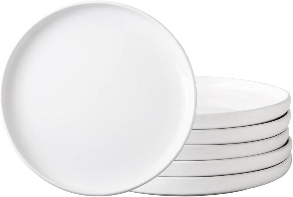 Platos de Cerámica 10.5” AmorArc 6pz Blancos Resistentes