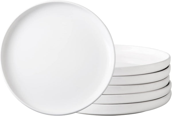 Platos de Cerámica 10.5” AmorArc 6pz Blancos Resistentes
