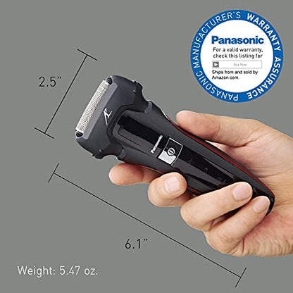Afeitadora Panasonic, híbrida con 2 accesorios de recorte, sensor-afeitado.