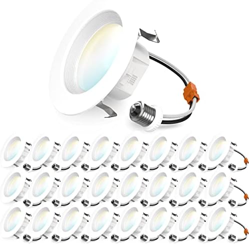 Luces LED empotrables de 4",  660 LM, 11 W  27k-5k Sunco 24 pack