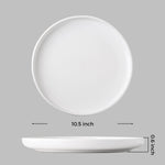 Platos de Cerámica 10.5” AmorArc 6pz Blancos Resistentes