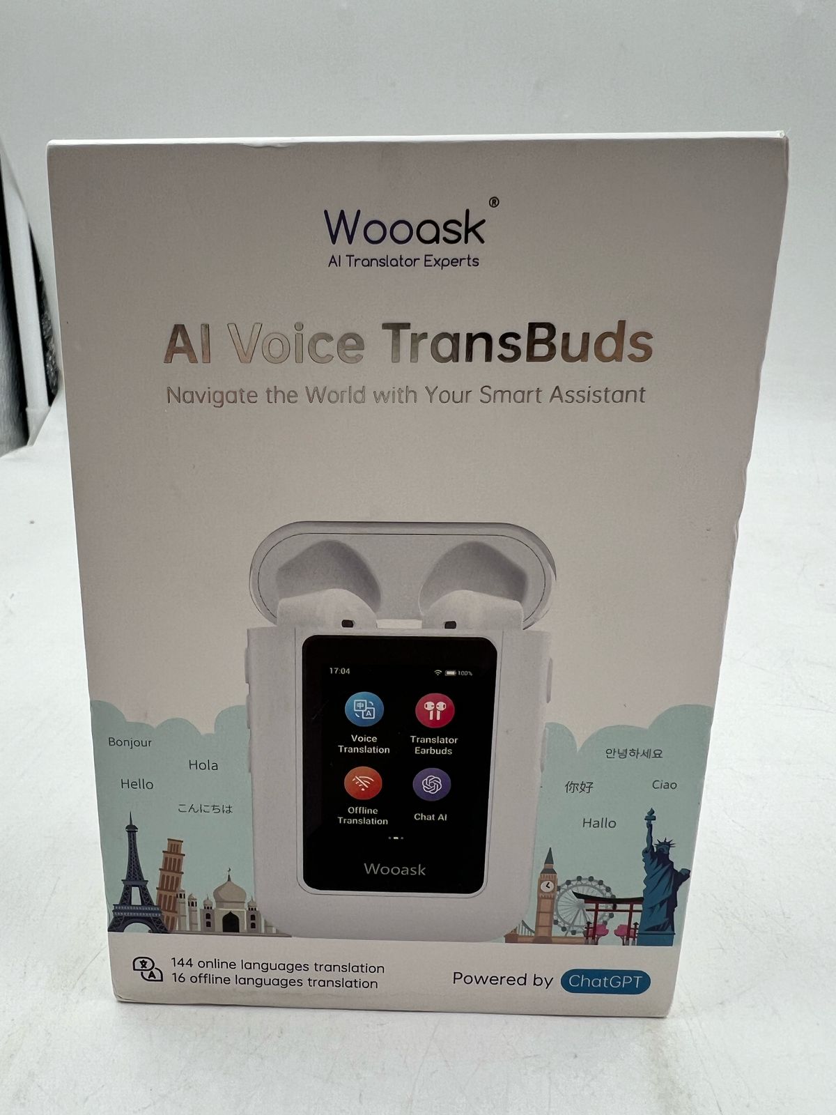 Audífonos Wooask ChatGPT TransBuds 144 idiomas