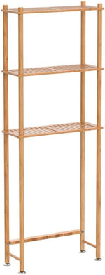 Estante de almacenamiento sobre el inodoro, de bambú, 3 niveles.