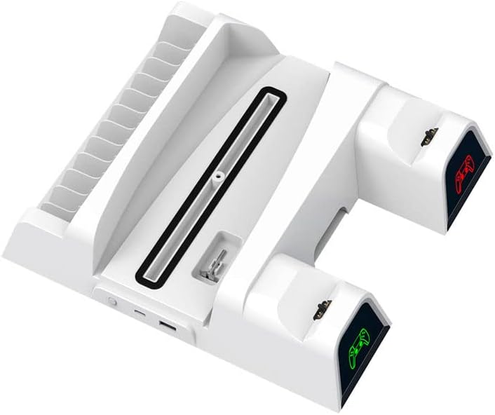 Estación de carga multifuncional para PS5 con LED.