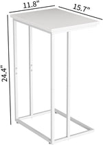 Mesa Lateral En C Innerjoin Para Sofá Blanca Industrial