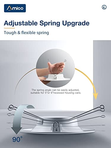 Luces empotrables de 5/6 pulgadas con clasificación IC, 6000 K AMICO